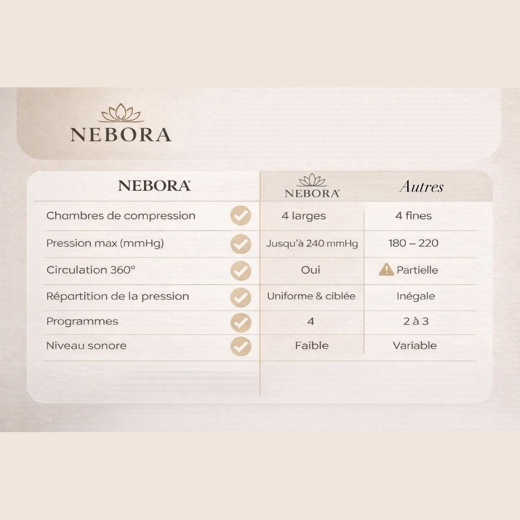 Nebora© - Bottes de pressothérapie